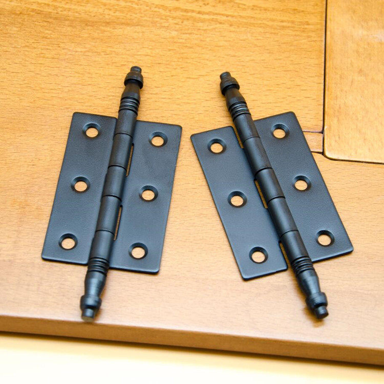 Original single foreign trade quality 3 inch crown head black cabinet door window hinge sky parking lock matching large bead hinge