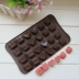 Khuôn sô cô la 24 lỗ Tự làm khuôn sô cô la handmade hình trái tim hoa hồng đa mẫu silicone kẹo sô cô la