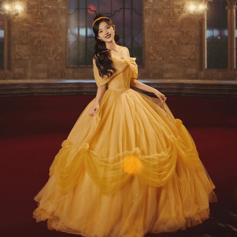 Disney Runaway Princess Dress, High-End Coming-Of-Age Ceremony Birthday Dress, Art Exam Performance Costume, Cosplay Princess Dress