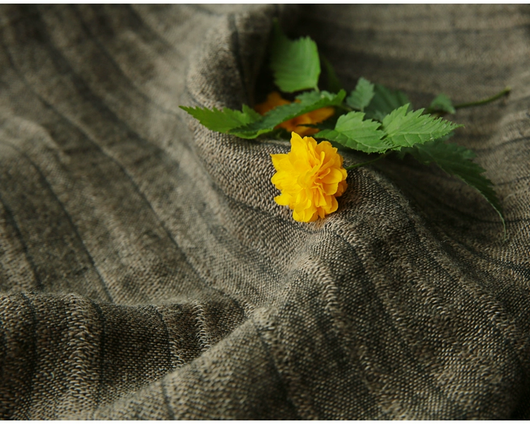 [谷雨] túi vải nguyên bản nặng màu dệt vải lanh mỏng vải thích hợp thiết kế quần áo vải - Vải vải tự làm