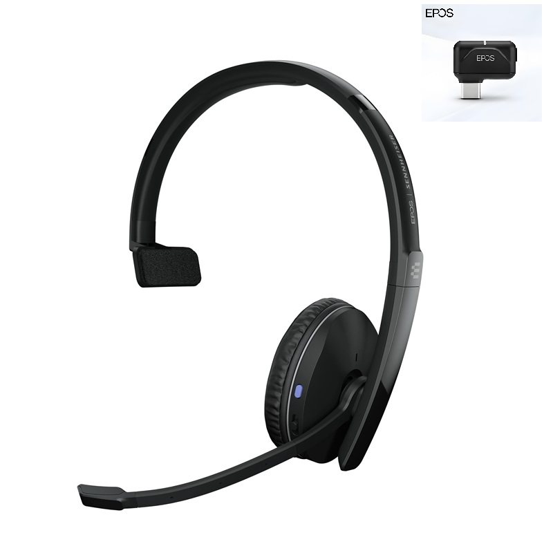 ゼンハイザー EPOS ADAPT 231 片耳用ワイヤレスデュアル接続Bluetoothオーバーイヤーノイズキャンセリングヘッドセット