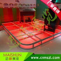 Glass stage Tempered glass Car booth Bar station Singing stage Aluminum alloy Wedding stage Event platform Roadshow