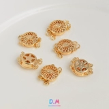 US 14K Bag Gold Hollow Gearl Buckle Причудливая резное браслет ожерелье ожерелья