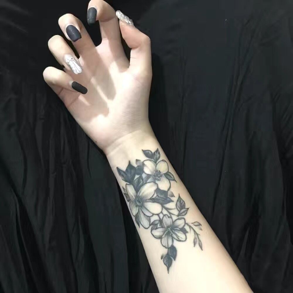 Grass Ben Juice Semi permanent washing off mesh red Tongan Wrist Vegetarian Flowers male and female waterproof lasting no reflective tattoo sticker-Taobao