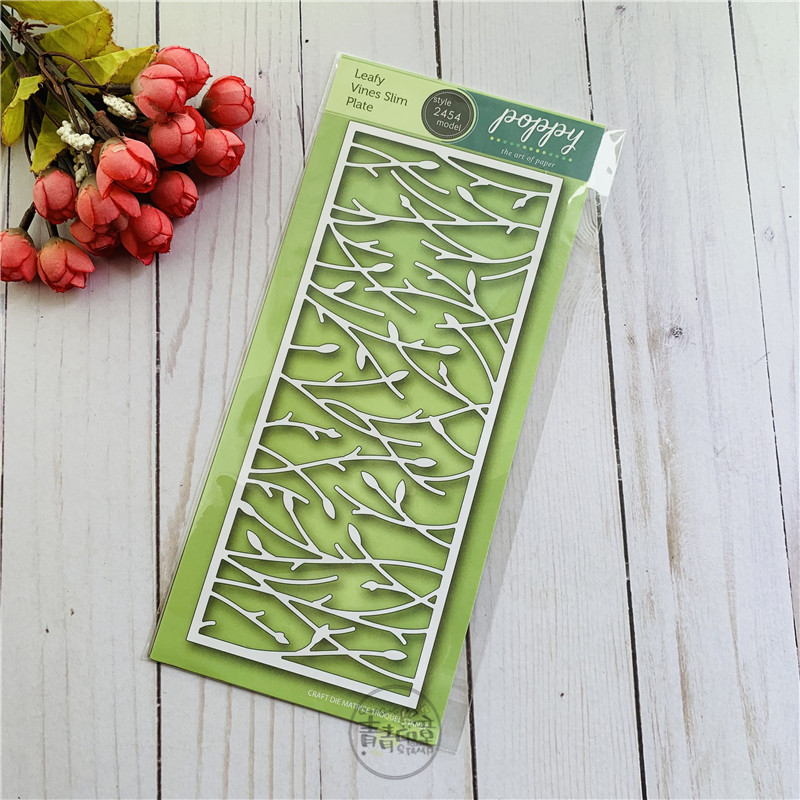 Poppy Stamps Leafy Vines Slim Plate Imported Cutting Die