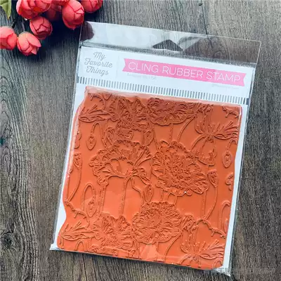 MFT Poppy flower theme Poppy Blooms imported rubber seal and cut mold