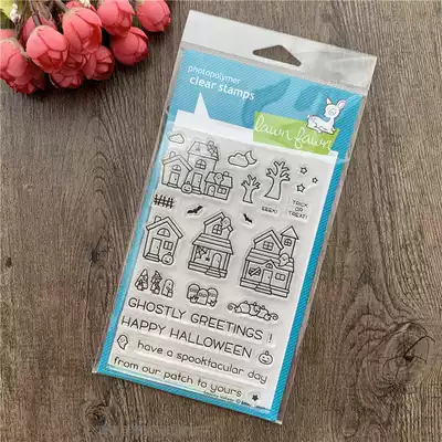 Lawn Fawn thriller town house Spooky village import transparent seal and cut die