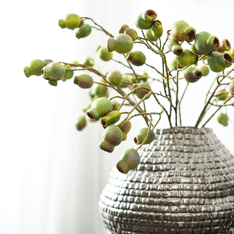 Ins Nordic style artificial flower fake flower living room flower arrangement decoration branch fruit eucalyptus fruit single branch