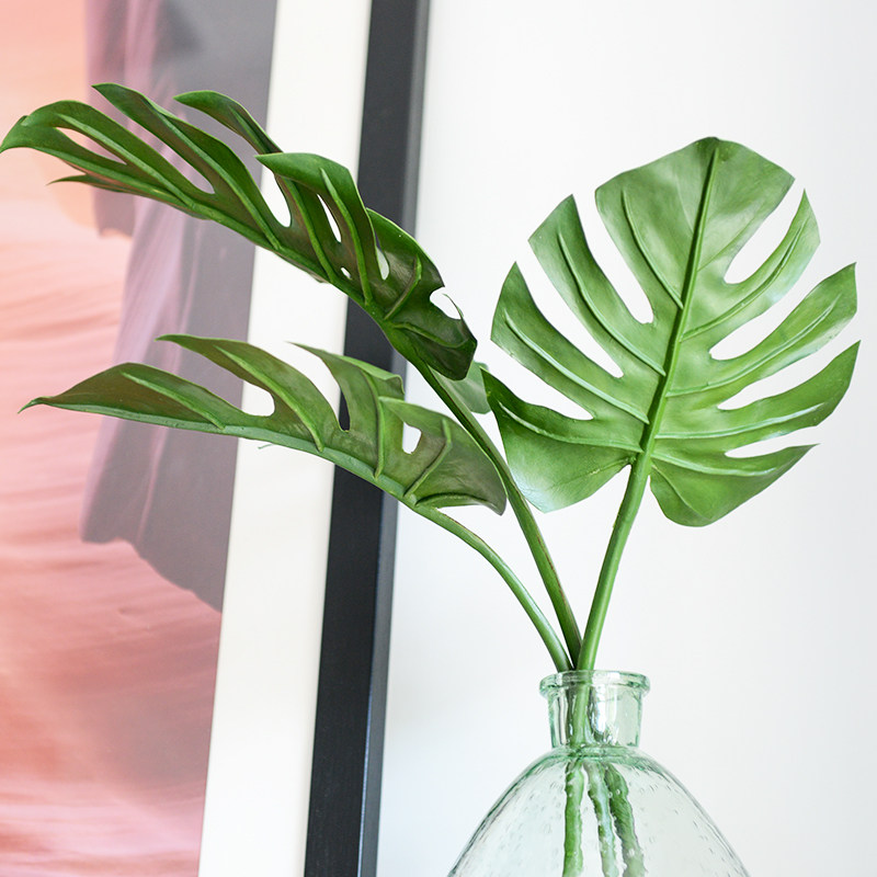 ins Nordic living room decoration green plants fake plants simulation tree leaves turtle back taro extra large flower arrangement