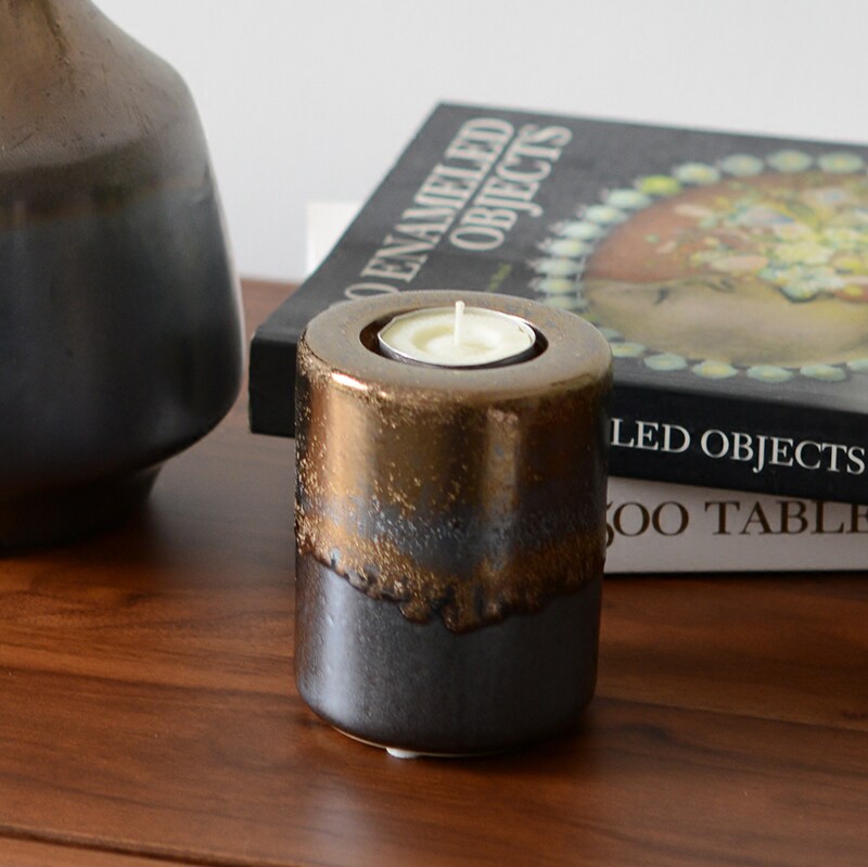 O2 Candlestick Ornament Candle Romantic Cup Candlelight Dinner Props Aromatherapy Ceramics Japanese-style Chinese-style Zen