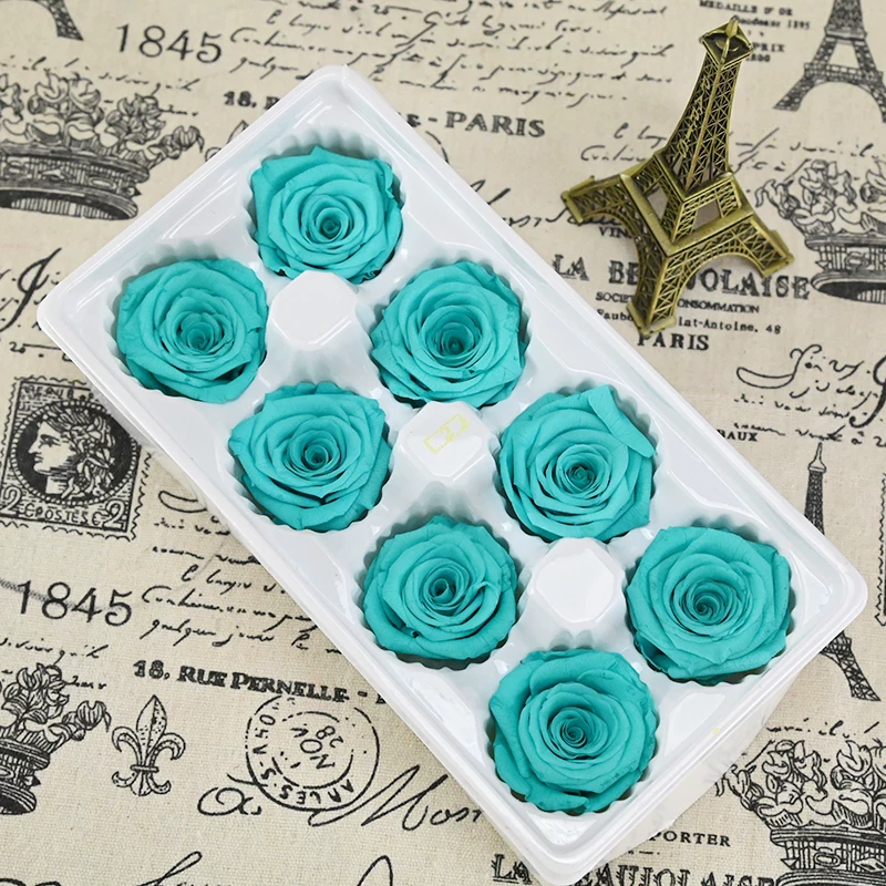 幻花永生花 A-grade 4-5 roses 8 pieces/box diy material high-end real flower hand-held dried flower flower material