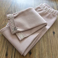 Корейская розовая любовь Rolling Leggings C2080