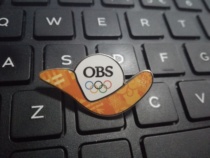 Olympic Badge Media Badge OBS Badge Orange