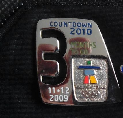 The 2010 Vancouver Winter Olympic Badge countdown the 3 month badge
