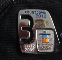 2010 Vancouver Winter Olympic Badge Countdown Badge Countdown 3-month badges