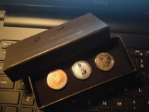 2008 Beijing Olympics Sponsor BHP Billiton Badge Gold Silver and Bronze 3 Badges with Original Box