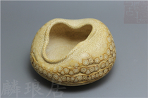 Bamboo root carving special-shaped water glyptoon pure handmade bamboo carving water drop hand pieces Wen play collection desk Wen room ornaments