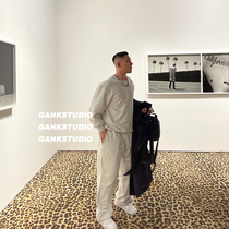 GAHKSTUDIO exclusive custom European and American High Street Kardashian kanye with snowflake gray pants high quality