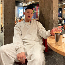 GAHKSTUDIO exclusive custom European and American High Street Kardashian kanye with snowflake gray sweater high quality