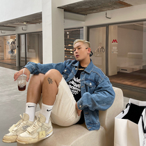 GAHKSTUDIO X MAGADETH designer Co-operative early autumn vintage denim jacket