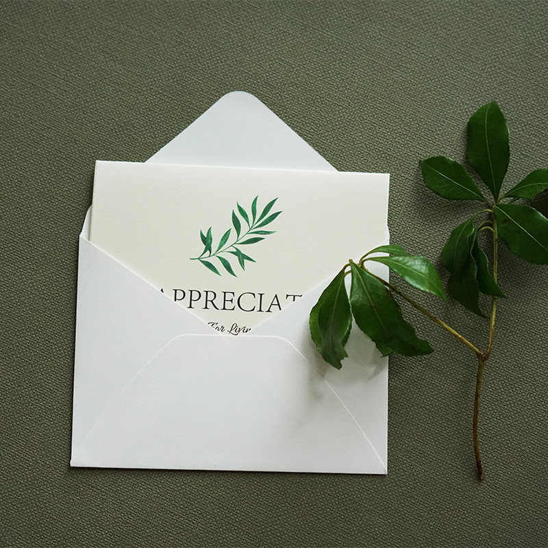 Thanks for Kaappreciate Green Leaf Little Green Card 11 5*8 5cm with envelope card