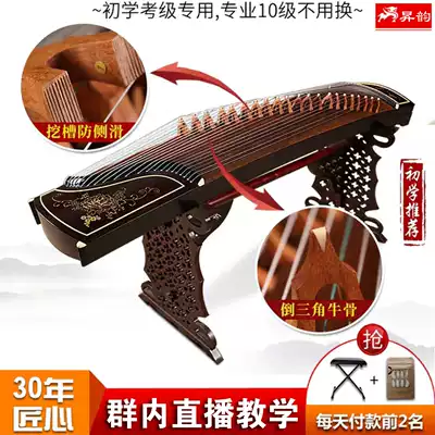 Test performance children adult guzheng high-grade Ebony Wood Wood beginner musical instrument Dunhuang level 10