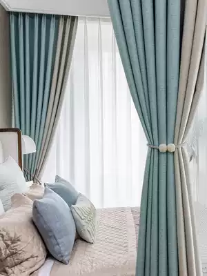 Nordic 2020 new net red color color color bedroom blackout curtain simple modern high-grade atmospheric living room light luxury custom