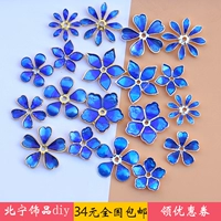 Серебряное масла с сплавным золотом жареные синие DIY DIY Древнее стиль.
