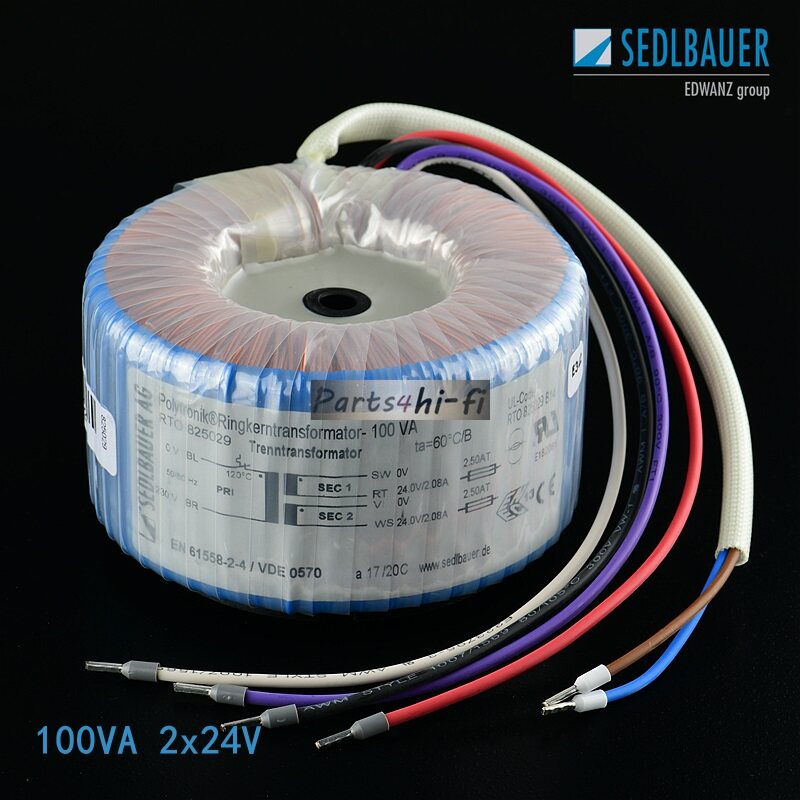 100VA double 24V Germany imported Sedlbauer Sedlbauer Premium high-end toroidal transformer