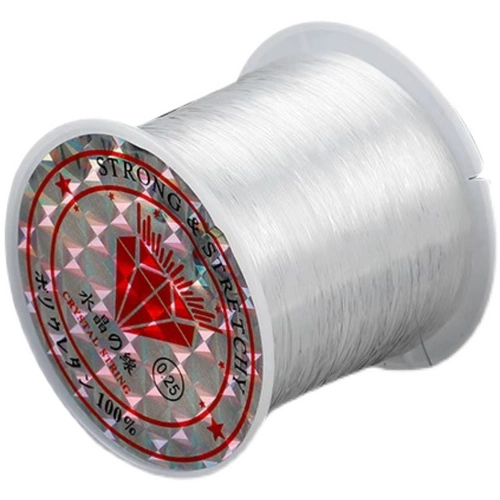 Прозрачные эластичные шелковые нитки ручной работы, белая плетеная леска, 0.2mm