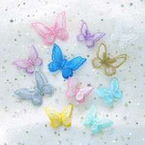 Three-dimensional double-layer butterfly embroidery cloth stickers double-layer DIY embroidery clothes wedding dress decoration personality cloth patch patch patch