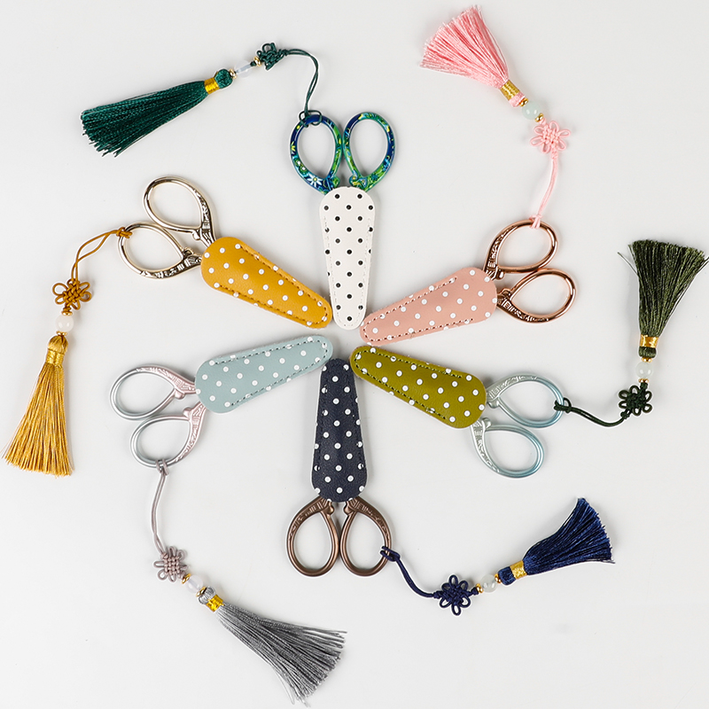 Small scissors tea embroidery cross stitch thread head scissors student retro handmade home mini exquisite scissors portable