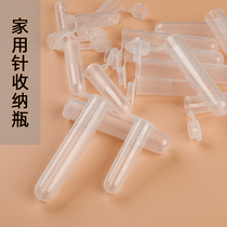 Needle bottle syringe size of cross stitch needle size length test tube type with cap containing bottle sewing needle accommodating bottle