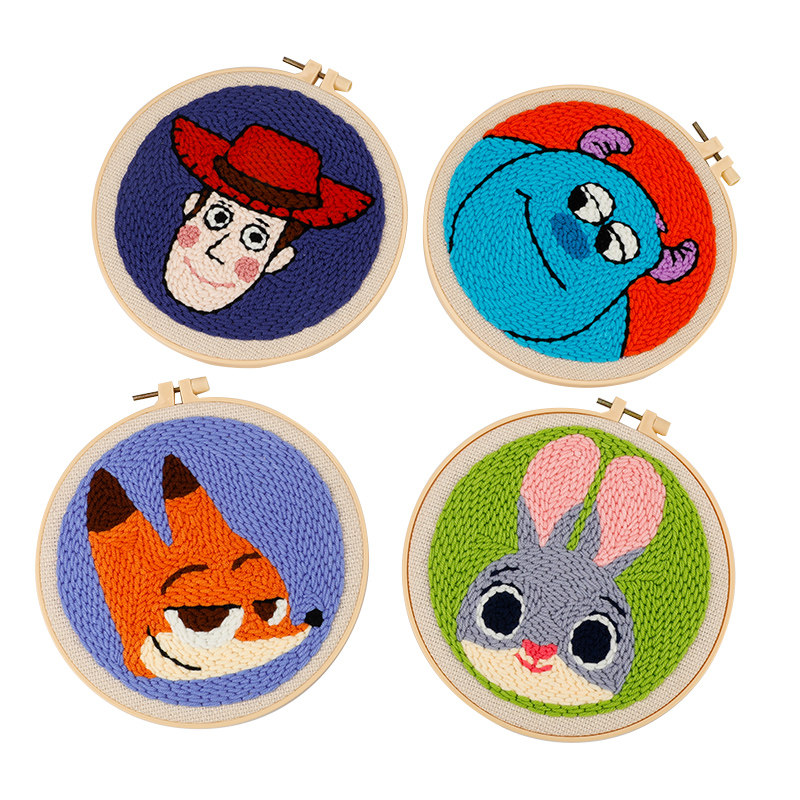 Cartoon handmade diy poke embroidery material package Russian poke poke embroidery cross stitch pendant ornaments unzip self-embroidery