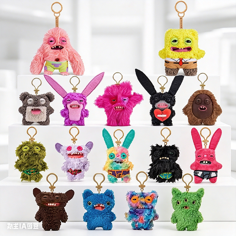 Fuggler Official Genuine Teething Monster Bag Pendant Keychain Gift Ugly-Cute Doll Figurine Ugly-Cute and Quirky