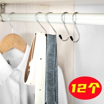 S-shaped hook with rubber sleeve solid stainless steel bold dried sausage bacon kitchen utensils student dormitory hanging school bag