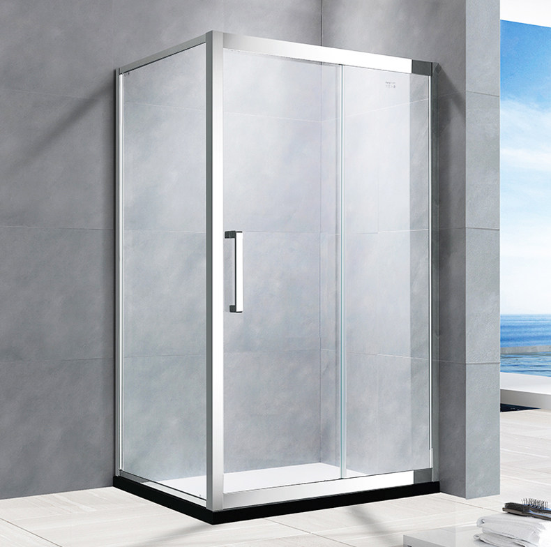 Custom square stainless steel shower room with stone base 8mm tempered glass partition bath room Home washing room dry