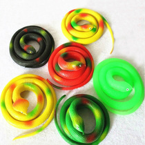 Childrens simulation soft glue animal snake model Cobra field snake spoof tricky scary funny fake snake props toy