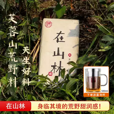 (In the mountain forest) Furong Mountain 500g Fu brick authentic Hunan Anhua black tea wilderness tea golden flower Fu brick tea
