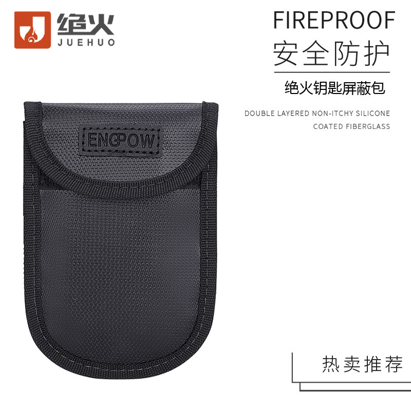 Menopausal Fire Protection Key Shield Bag Black Valuables Information Business Travel Fire Protection Cashier Bags High Temperature Resistant