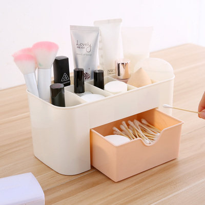 Drawer Cosmetic Storage Box Multifunctional Makeup Brush Finishing Box Desktop Jewelry Skin Care Products Compartment Dressing Box