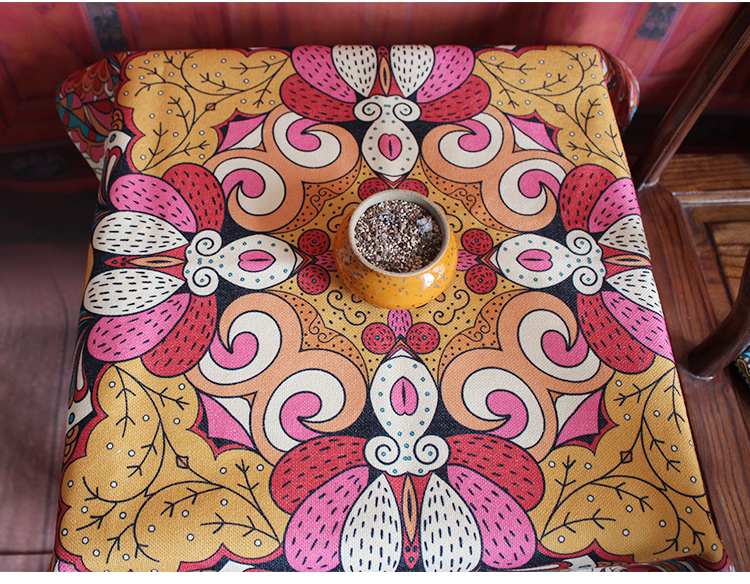 Bohemian gió quốc gia và vải lanh retro nhỏ khăn trải bàn khăn trải bàn tròn bàn cà phê vải vuông khăn trải bàn tùy chỉnh - Khăn trải bàn khăn trải