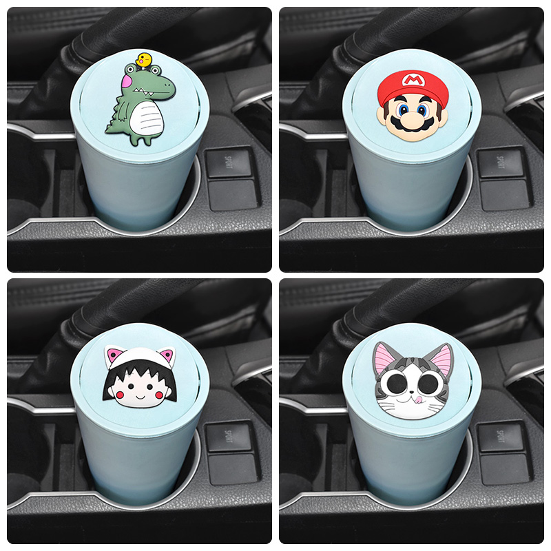 Small trash can creative Cornetto feature Inside Car in-car Door Door Tank Car Door Trough Water glass shelf Contained Bucket