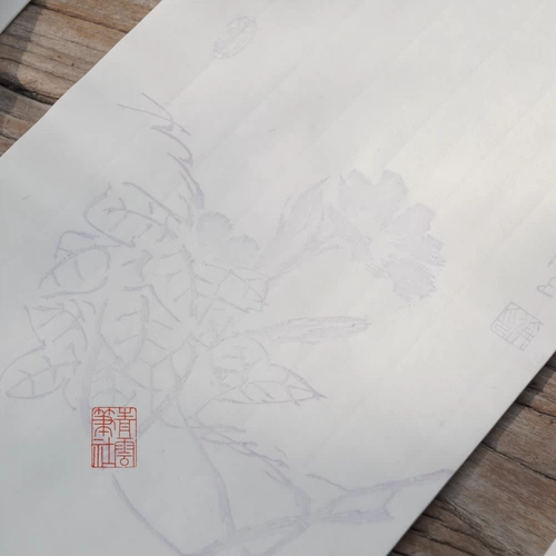 朵云轩 Менглу окрашенные ноты набор из 8 картин 2012 Woodblock Watermark Letter Paper Raw Rice Paper Embryom