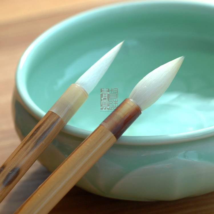 Qingyun Pen Society Yu Zhi Yang Pure sheep Hair brush Medium calligraphy Seal script Chinese Painting rendering pen Long life