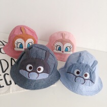 Baby hat spring and autumn thin 0-2 year old male and female baby Summer sun hat fisherman hat basin hat cartoon sun hat