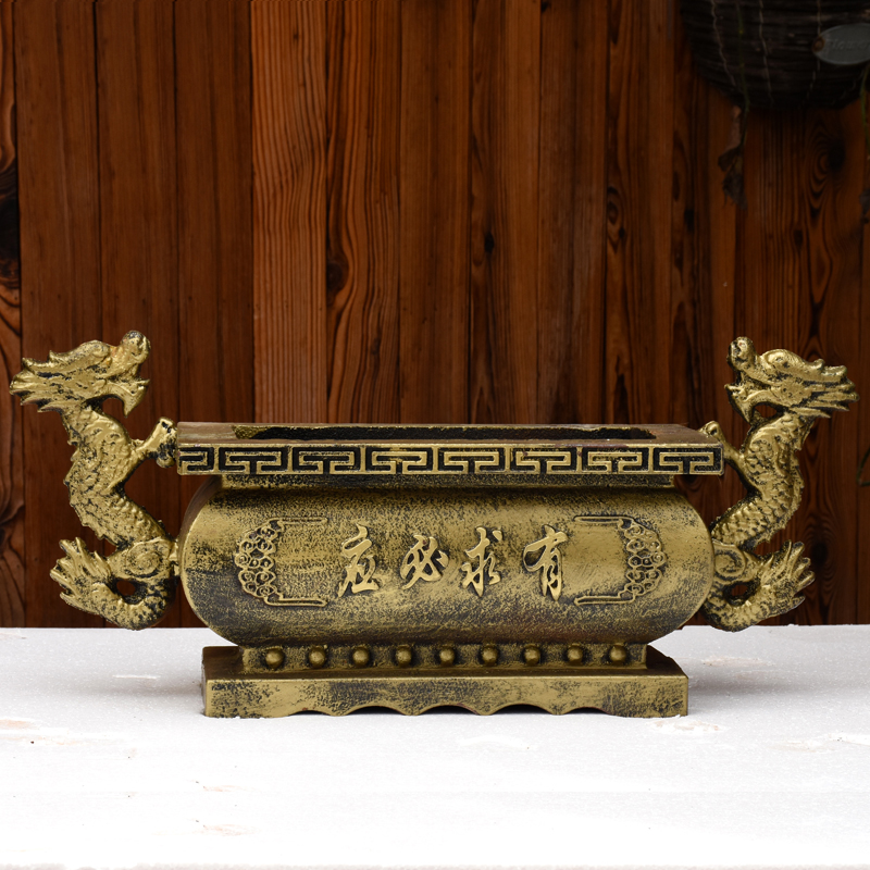 Large incense burner temple with cast iron open-air rectangular indoor worship outdoor sacrifice ancestral hall incense burner scenic area square incense burner