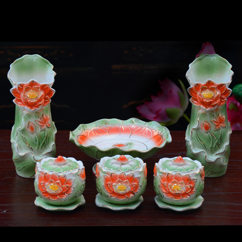 Buddha Buddha offers a plate of ceramic fruit disk for Florida Vase for supplies for fruit disc holy water cup purification cup