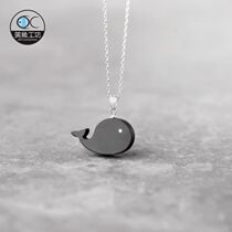 Original Marine Whale Tail Necklace Collarbone Sandalwood Pendant Females Little Fresh Mori Department Literary Wind Ornament Students