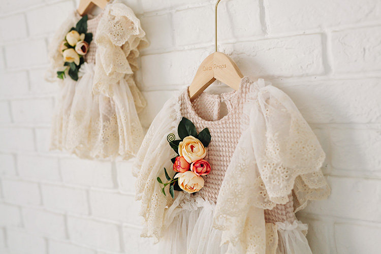 Fa-style reworking lace florian lace flowers skirt-year-old baby photo Costume Original Newborn Photographic Props